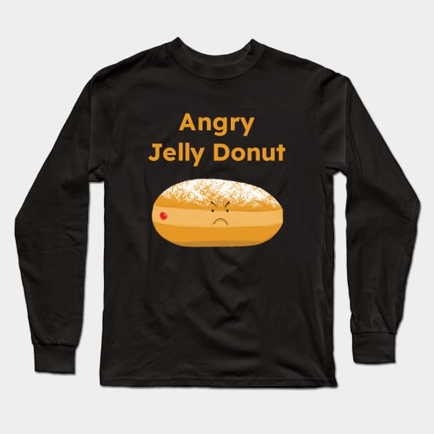 Angry Jelly Donut (with name) Long Sleeve T-Shirt by Angry Jelly Donut